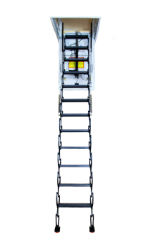 картинка Лестница ножничная металлическая Fakro LCS-E (CH) 70х120/300 с автоматической системой управления с помощью пульта Центр Кровли