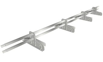 картинка Снегозадержатель трубчатый для фальца Премиум d 45х25 RAL 9016 (3м) оцинкованный Центр Кровли