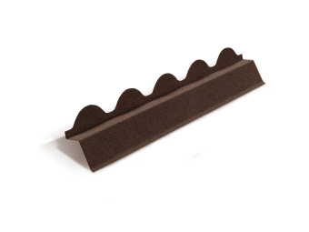 картинка Планка карнизная для композитной черепицы Metrotile Romana коричневый (1,1м) Центр Кровли