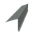 Планка конька односкатной кровли 160x160 0,45 PE с пленкой RAL 7005 мышино-серый (3м) Центр Кровли