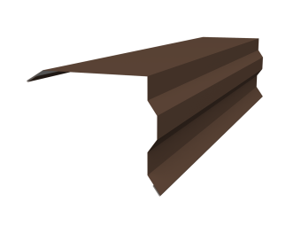 картинка Планка торцевая фигурная 100х85 0,5 GreenCoat Pural BT с пленкой RR 887 шоколадно-коричневый (RAL 8017 шоколад) (2м) Центр Кровли