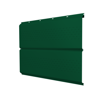 картинка Софит ЭкоБрус new c перфорацией 0,45 Drap TX с пленкой RAL 6005 зеленый мох Центр Кровли