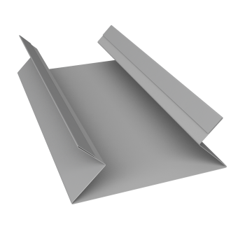 картинка Планка угла внутреннего составная верхняя 0,45 PE с пленкой RAL 9006 бело-алюминиевый (3м) Центр Кровли