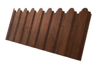 картинка Профнастил С20A фигурный 0,45 Print Premium Golden Wood Fresh TwinColor Центр Кровли