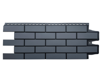 картинка Фасадная панель Grand Line Клинкерный кирпич Design графит со швом RAL 9005 Центр Кровли