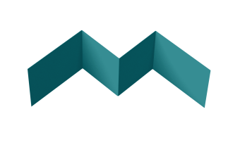 картинка Угол внутренний фибросайдинга 0,45 PE с пленкой RAL 5021 водная синь (2м) Центр Кровли