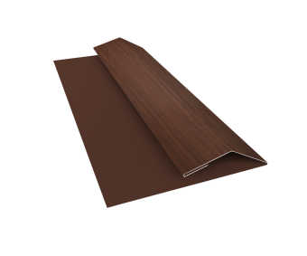 картинка Планка финишная БХ new 0,45 Print Elite Choco Wood TwinColor (3м) Центр Кровли