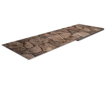 картинка Планка финишная 48х25 0,45 Print Elite King Stone TwinColor (2м) Центр Кровли