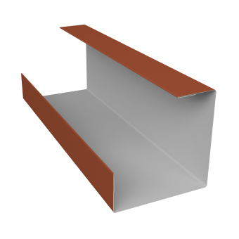 картинка Планка угла внутреннего составная нижняя Экобрус Grand Line 0,5 Сатин матовый RAL 8004 терракота (3м) Центр Кровли