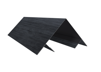 картинка Планка угла внешнего составная верхняя 0,45 Print Premium Grey Wood TwinColor (2м) Центр Кровли