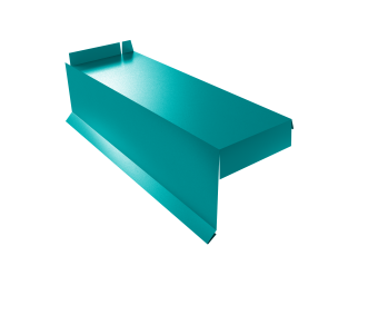 картинка Планка торцевая сегментная Квадро профи Левая стартовая 0,45 PE RAL 5021 водная синь Центр Кровли