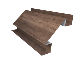 картинка Планка угла внутреннего сложного Экобрус Grand Line 0,45 Print Premium Almond Wood Fresh (3м) Центр Кровли