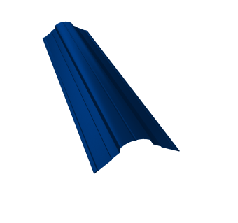 картинка Планка конька фигурного 70x70 0,45 PE с пленкой RAL 5002 ультрамариново-синий (3м) Центр Кровли