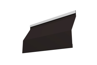 картинка Ламель забора жалюзи Milan Slim 0,45 Drap с пленкой RAL 9005 черный Центр Кровли