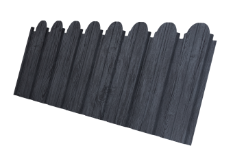 картинка Профнастил C10B фигурный 0,45 Print Premium Grey Wood TwinColor Центр Кровли