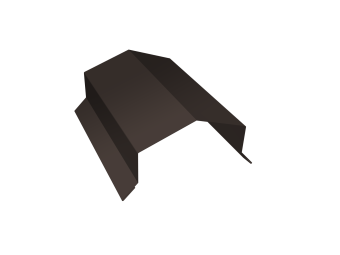 картинка Парапетная крышка угольная 125мм Grand Line 0,45 Drap ТХ двухсторонний RR 32 темно-коричневый (3м) Центр Кровли