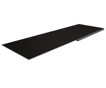 картинка Планка финишная 48х25 0,5 PurLite Matt RAL 9005 черный (2м) Центр Кровли