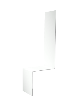 картинка Планка примыкание боковое фальц 0,45 Drap с пленкой RAL 9003 сигнальный белый (3м) Центр Кровли