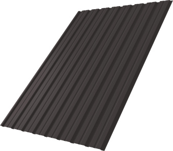 картинка Профнастил С10B Grand Line 0,5 GreenCoat Pural БТ матовый RR 32 темно-коричневый (RAL 8019 серо-коричневый) Центр Кровли