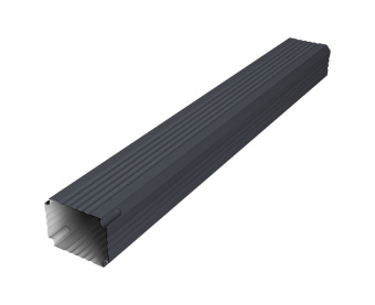 картинка Труба гофрированная Vortex Lite 76х102х1000мм PE RAL 7024 мокрый асфальт Центр Кровли