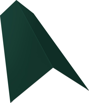 картинка Планка конька плоского 145х145 Grand Line 0,7 ПЭ с пленкой RAL 6005 зеленый мох (3м) Центр Кровли