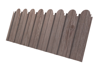 картинка Профнастил C10A фигурный 0,45 Print Elite White Wood TwinColor Центр Кровли