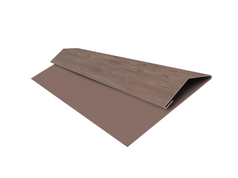 картинка Планка стартово-финишная Экобрус Grand Line 0,45 Print Elite White Wood TwinColor (3м) Центр Кровли