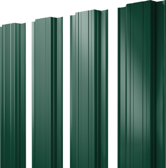 картинка Штакетник Прямоугольный с прямым резом Grand Line 0,45 Drap RAL 6005 зеленый мох Центр Кровли