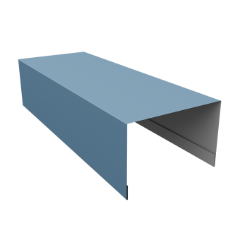 картинка Крышка для забора из сайдинга (Квадро брус, Корабельная Доска, ЭкоБрус new) 0,45 Drap TX RAL 5024 пастельно-синий (2,5м) Центр Кровли