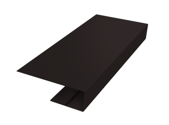 картинка J-Профиль 12мм Grand Line 0,45 Drap ТХ двухсторонний RAL 9005 черный (3м) Центр Кровли