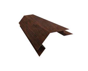 картинка Планка угла внешнего сложного 135 градусов БХ new 0,45 Print-Double Premium Cherry Wood Dark F (2м) Центр Кровли