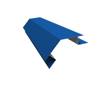 картинка Угол внешний сложный 75х75 135 градусов 0,45 PE lite с пленкой RAL 5005 сигнальный синий (3м) Центр Кровли