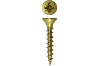 картинка Саморез Rizzel Pz 3,5х25 (800шт) шлиц Pz2 желтый цинк (короб) Центр Кровли