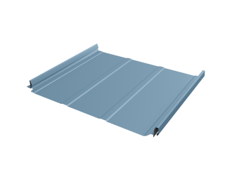 фото Кликфальц Pro Line Grand Line 0,45 Drap TX с пленкой на замках RAL 5024 пастельно-синий Центр Кровли картинка Кликфальц Pro Line Grand Line 0,45 Drap TX с пленкой на замках RAL 5024 пастельно-синий Центр Кровли