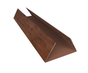 картинка Планка стыковочная составная нижняя 0,45 Print Premium Cherry Wood Fresh TwinColor (2м) Центр Кровли