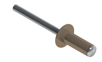 картинка Заклёпка вытяжная Daxmer 4,8х12 RAL 1019 (500шт) нерж/нерж Центр Кровли
