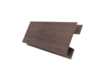 картинка Планка H-образная Экобрус 0,45 Print Elite White Wood TwinColor (3м) Центр Кровли