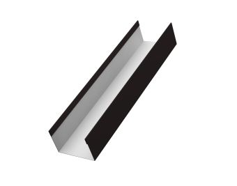 картинка Стойка жалюзи Milan,Tokyo 0,5 Drap RAL 9005 черный (2,5м) Центр Кровли