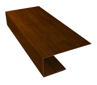 картинка J-Профиль 18мм 0,45 Print-Double Premium Golden Wood Intense F (3м) Центр Кровли