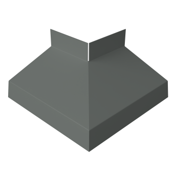 картинка Угол отлива внешний 70 0,45 PE с пленкой RAL 7005 мышино-серый Центр Кровли