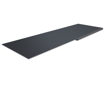 картинка Планка финишная 48х25 0,5 Satin Matt TX RAL 7024 мокрый асфальт (3м) Центр Кровли