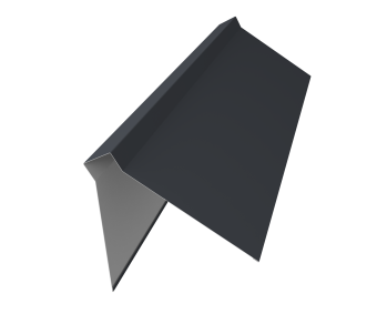 фото Планка конька плоского 220х50х220 0,5 PE с пленкой RAL 7024 мокрый асфальт (3м) Центр Кровли картинка Планка конька плоского 220х50х220 0,5 PE с пленкой RAL 7024 мокрый асфальт (3м) Центр Кровли