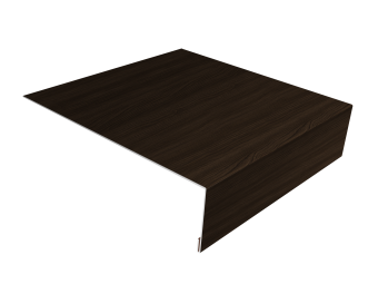 картинка Планка лобовая/околооконная простая 190х50 0,45 Print Elite Coffee Wood TwinColor (3м) Центр Кровли