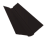 Планка ендовы верхней фигурной 100x100 0,45 Drap-double TX RAL 9005 черный (3м) Центр Кровли