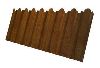 картинка Профнастил С20B фигурный 0,45 Print Elite Golden Wood TwinColor Центр Кровли