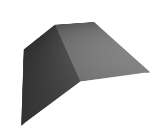 картинка Планка конька плоского 190х190 0,5 Satin с пленкой RAL 9006 бело-алюминиевый (2м) Центр Кровли