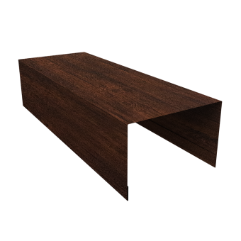 фото Крышка для забора из сайдинга (Квадро брус, Вертикаль) 0,45 Print-Double Premium Cherry Wood Dark F (3м) Центр Кровли картинка Крышка для забора из сайдинга (Квадро брус, Вертикаль) 0,45 Print-Double Premium Cherry Wood Dark F (3м) Центр Кровли