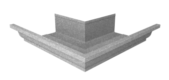 картинка Угол желоба со сварным швом наружный Vortex Project 210мм Zn Центр Кровли