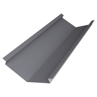 картинка Планка ендовы нижней для композитной черепицы 140х140 0,5 PE с пленкой RAL 7004 сигнальный серый (2м) Центр Кровли