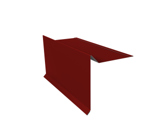 фото Планка ветровая с отгибом для мягкой кровли 100х20х70 0,45 PE с пленкой RAL 3011 коричнево-красный (3м) Центр Кровли картинка Планка ветровая с отгибом для мягкой кровли 100х20х70 0,45 PE с пленкой RAL 3011 коричнево-красный (3м) Центр Кровли